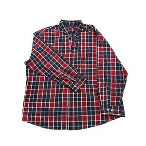 Simply Styled Mens Button Down‎ Shirt Size 3XL Long Sleeve Plaid Flannel EUC